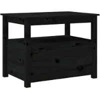 Syfax Mesa de centro de madera maciza de pino 71x49x55 cm