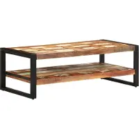 Syfax Mesa de centro madera maciza reciclada 120x60x40 cm