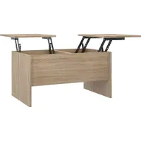 Syfax Mesa de centro madera de ingeniería roble Sonoma 80x50x42,5 cm
