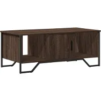Syfax Mesa de centro madera de ingeniería roble marrón 100x51x40 cm