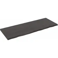 Syfax Encimera de baño madera tratada marrón oscuro 160x60x(2-4) cm