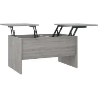 Syfax Mesa de centro madera de ingeniería gris Sonoma 80x50x42,5 cm