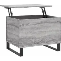 Syfax Mesa de centro madera contrachapada gris Sonoma 60x44,5x45 cm