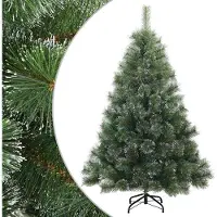 Syfax Árbol de Navidad artificial plegable cubierto de nieve