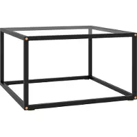 Syfax Mesa de centro con vidrio templado 60x60x35 cm