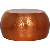 Syfax Mesa de centro de aluminio color latón Ø55x28 cm