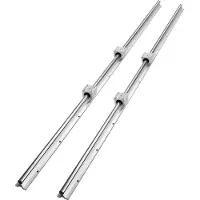 Vevor 2 unidades de riel lineal SBR20, 1500 mm, para guías lineales y sistemas de movimiento lineal
