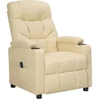 Syfax Sillón reclinable eléctrico de tela crema