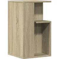 Syfax Mesa auxiliar madera de ingeniería roble Sonoma 35x35x60 cm