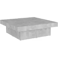 Syfax Mesa de centro madera contrachapada gris hormigón 80x50x40 cm