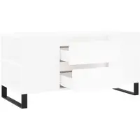 Syfax Mesa de centro madera de ingeniería blanco 102x44,5x50 cm
