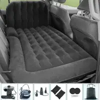 StarTech.com Colchón inflable para coche - Colchón para el asiento trasero - Universal - Plegable y portátil - Superficie acolchada - Incluye bomba y almohada - Color negro
