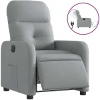 Sonstiges Sillón reclinable eléctrico tela gris claro