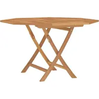 Syfax Mesa de jardín plegable madera maciza de teca 110x110x75 cm