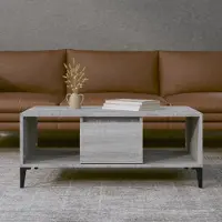 Prolenta Maison Exclusive - Mesa de centro gris Sonoma, 90x50x36,5 cm, fabricada en material de madera