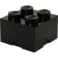 LEGO Ladrillo de Almacenamiento de 4 Espigas (negro)