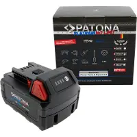 PATONA Batería Platinum de 18V para herramientas Milwaukee M18, con puerto USB-C y carga rápida PD45W, color