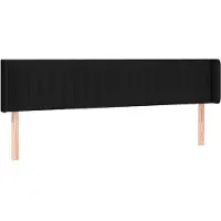 Syfax Cabecero de tela negro 183x16x78/88 cm