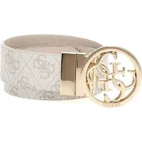 GUESS Cinturón 'NOELLE' beige / blanco