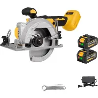 OEM Sierra circular, motor sin escobillas, ángulo de corte ajustable, juego de 2 baterías
