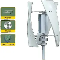OEM Generador de turbina eólica vertical, con una potencia de salida de 2000W, eficiente conversión de energía eólica. Incluye controlador MPPT, 2000W, 12V