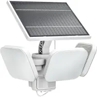 Philips Lámpara LED solar Zyren, blanca, 3000 K, con sensor, IP65