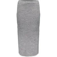 Geisha Skirt Knit Contrast Hem Grey Melange/off-white Talla: XXL | Faldas Midi Outlet | Mujer | Gris