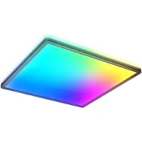B.K. Licht Panel LED Slim Control Remoto RGBW, 42 x 42 cm, negro, retroiluminación