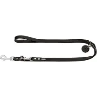 Hunter - V-Leash - Correa para perro size Länge max. 200 cm - Breite 2,0 cm, negro