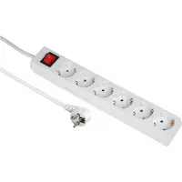 Hama 00108833, 230 V, 16 A, 3500 W, 5 metros, blanco, plástico