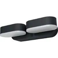 Osram ENDURA Style, juego de 2 focos mini, color gris oscuro, aplique exterior LED con cabeza giratoria de 340°, protección IP44, ideal para iluminación de entrada