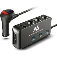 Macleans Cargador portátil MCE218 para dispositivos móviles, teléfonos inteligentes y tabletas, color . Se conecta al encendedor del coche y permite la carga rápida. Ideal para uso en automóviles