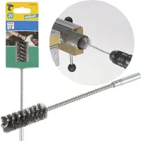 Wolfcraft Cepillo cilíndrico de alambre de acero , de 20 mm de diámetro, para eliminar óxido y limpiar el interior de tubos