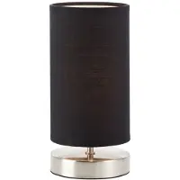 Brilliant Lámpara de mesa Clarie | Lámpara de mesa moderna | Metal/Textil | Hierro/ | Interruptor en el cable | 1x E14, máx. 40 W