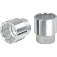 Ks Tools , llave de vaso de 1 pulgada, de 12 caras, corta, 77 mm (911.1069)