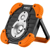 Neo Tools Linterna recargable 99-040 de 750 + 250 lúmenes con batería integrada