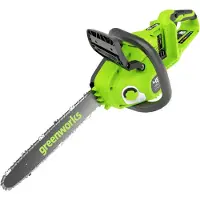 Greenworks Sierra de cadena eléctrica , 2 x 24 V, 36 cm. No incluye batería ni cargador