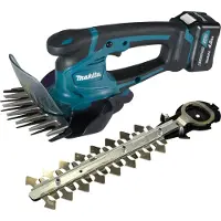 Makita Cortacésped a batería UM600DSMEX, 10,8 voltios (azul/negro, con 2 baterías de iones de litio de 4,0 Ah)