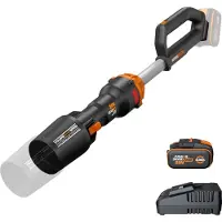 WORX WG543E, soplador manual, 209 km/h, 696 m³/h, aluminio, color negro y naranja, 18 V, batería de iones de litio (Li-ion)