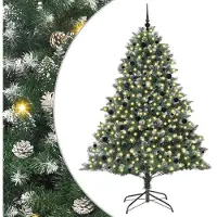 vidaXL Árbol de Navidad artificial, color verde, 240 cm