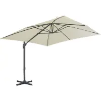 Syfax Sombrilla de jardín voladiza con poste de aluminio 300x300 cm Arena
