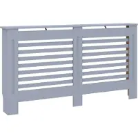 vidaXL Cubierta para radiador, color antracita, 152 x 19 x 81,5 cm, fabricada en MDF