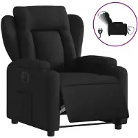 Syfax Sillón reclinable eléctrico de tela negro