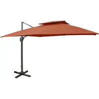Prolenta Maison Exclusive: Parasol para jardín con ventilación, 300x300 cm, color terracota