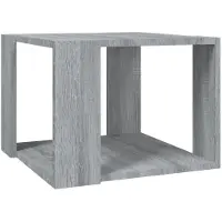 Syfax Mesa de centro madera contrachapada gris Sonoma 40x40x30 cm