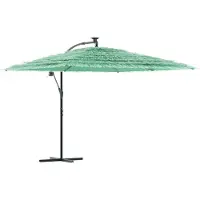 Syfax Sombrilla de jardín con poste de acero verde 290x290x238 cm