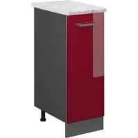 Vicco Armario de farmacia R-Line Rojo de alto brillo 30 cm ET Mármol, Model 45715
