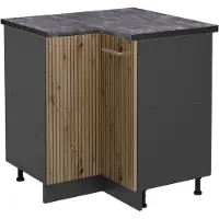 Vicco Armario de esquina R-Line Roble artesanal 75.6 cm , ET Antracita, Model 49087