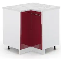 Vicco Armario de esquina Fame-Line Rojo Burdeos alto brillo 80.5 cm , ET Mármol, Model 45867