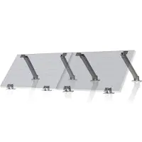 Zelsius Soporte universal para paneles solares , con ángulo ajustable, kit de montaje de aluminio para dos paneles